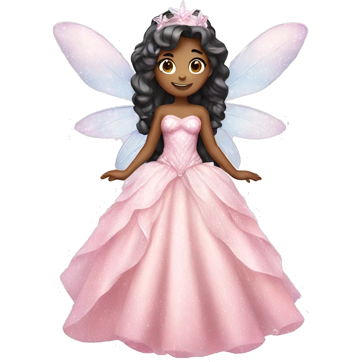 light pink fairy princess sparkly dress emoji