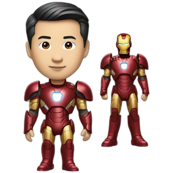 xi jinping Wearing iron man armor，full body emoji