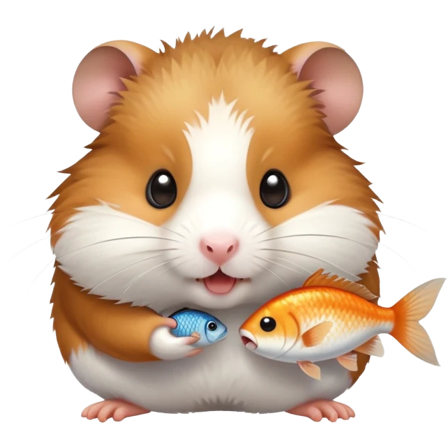 hamster with fish in mouth emoji