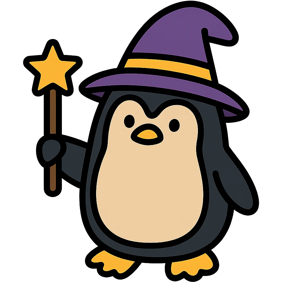 Penguin Wizard emoji