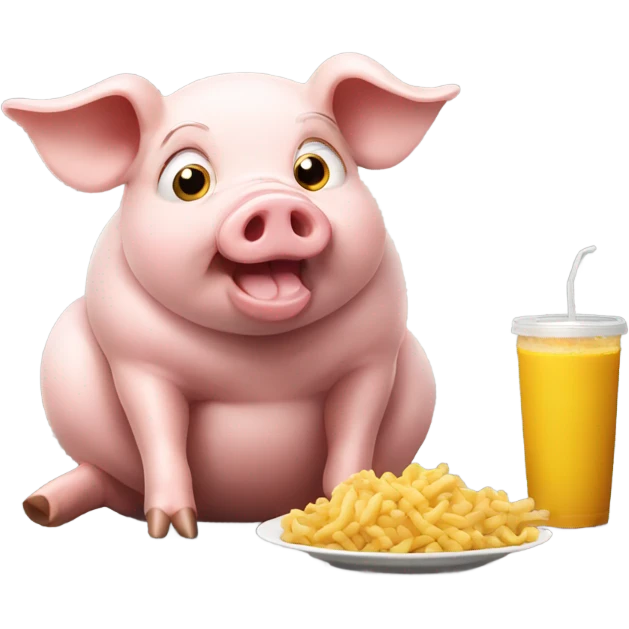 pig eating food emoji