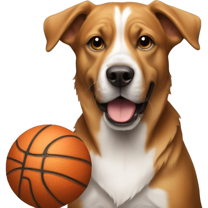 dog with basketball emoji