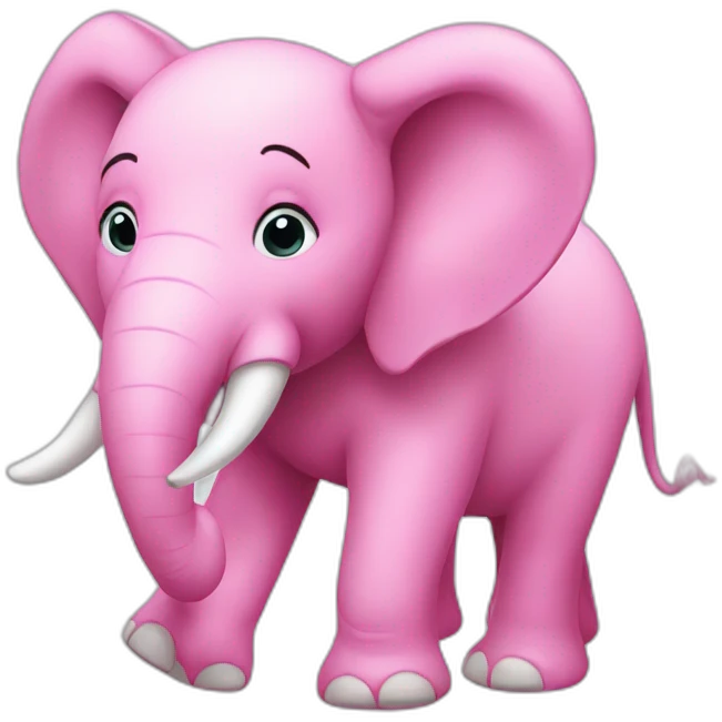 Pink elephant emoji