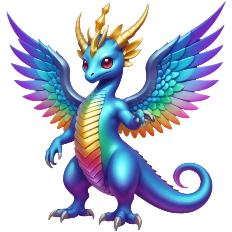 Epic divine legendary complex detailed iridescent gradients aesthetic-Fakémon-creature-scenery emoji