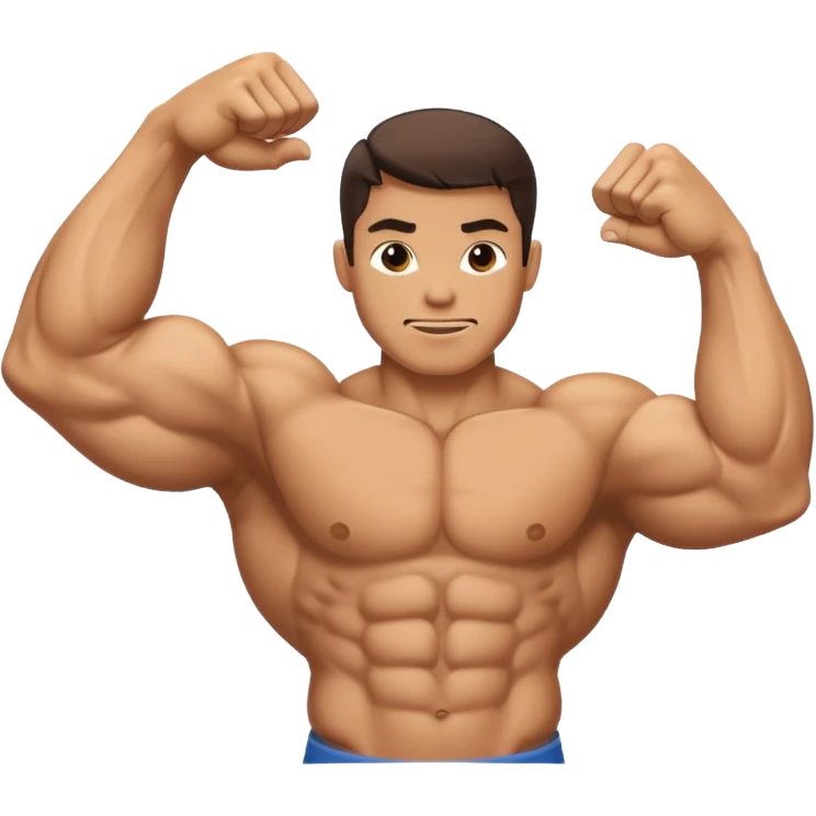 Only Left arm bicep flexing emoji , only show the arm emoji