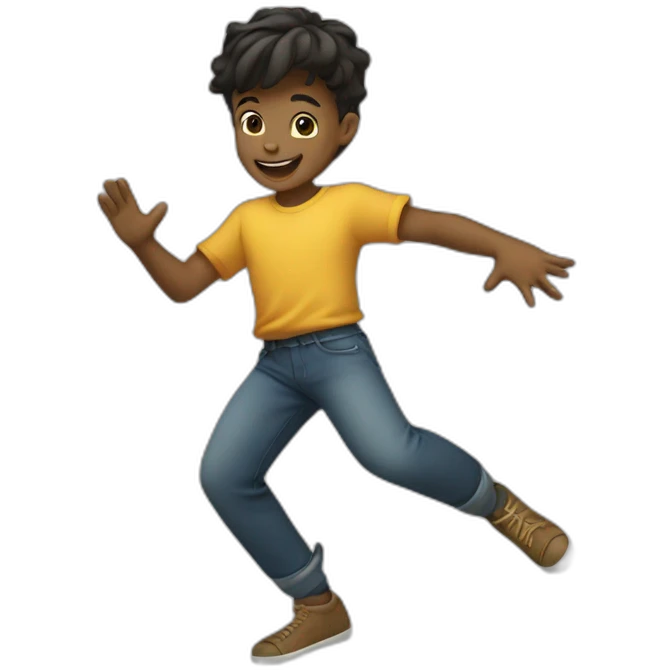 Boy dancing twist emoji