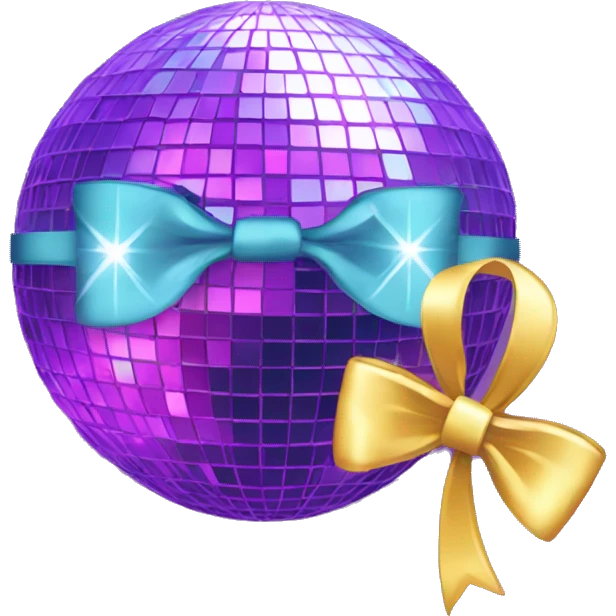 disco ball and bow  emoji