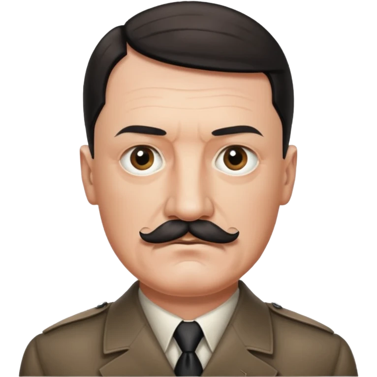 Hitler with square mustache emoji