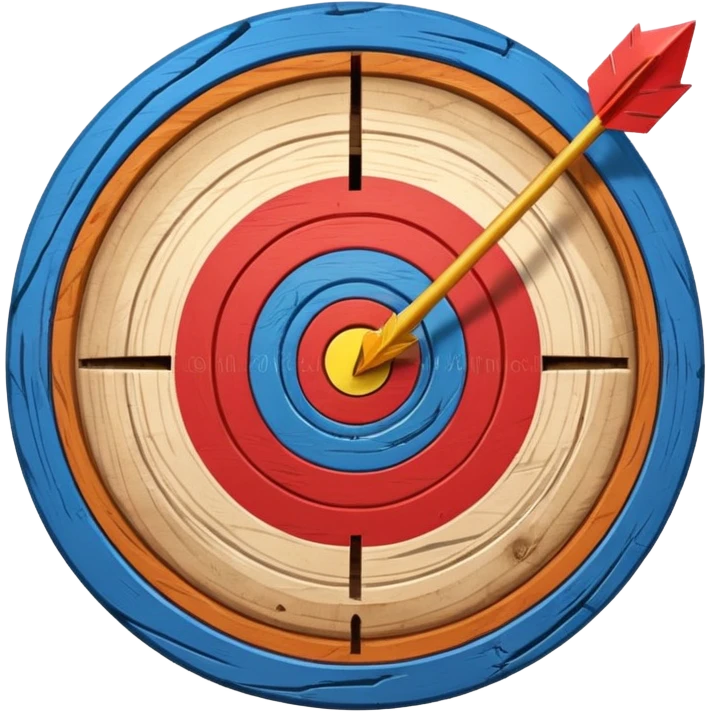 A target with an arrow in the center emoji