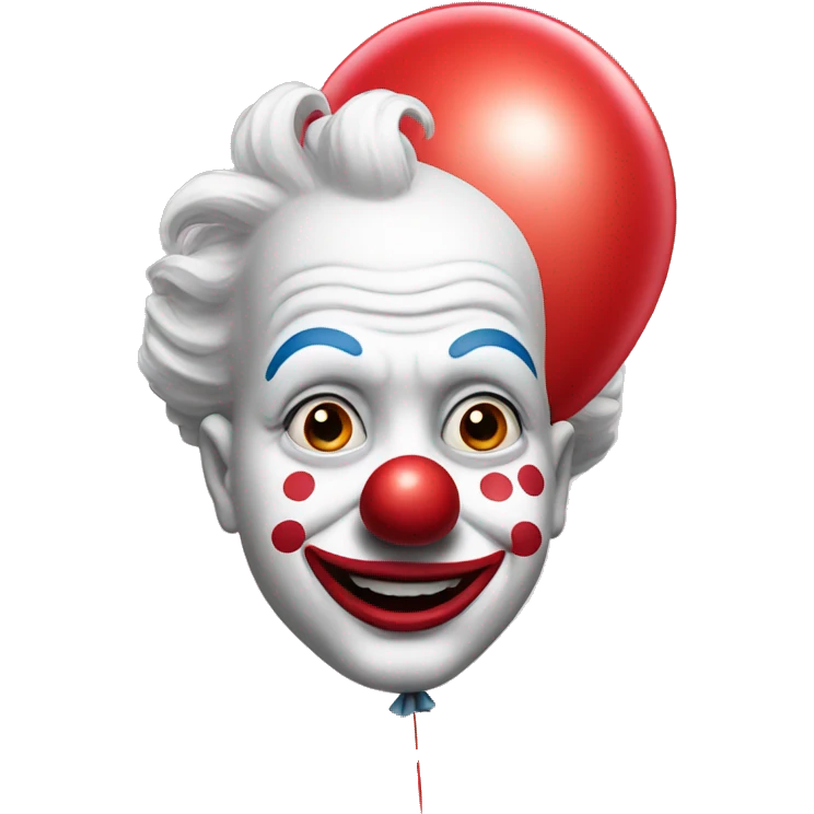 Clown with red balloon  emoji