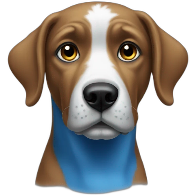 Blue-dog emoji
