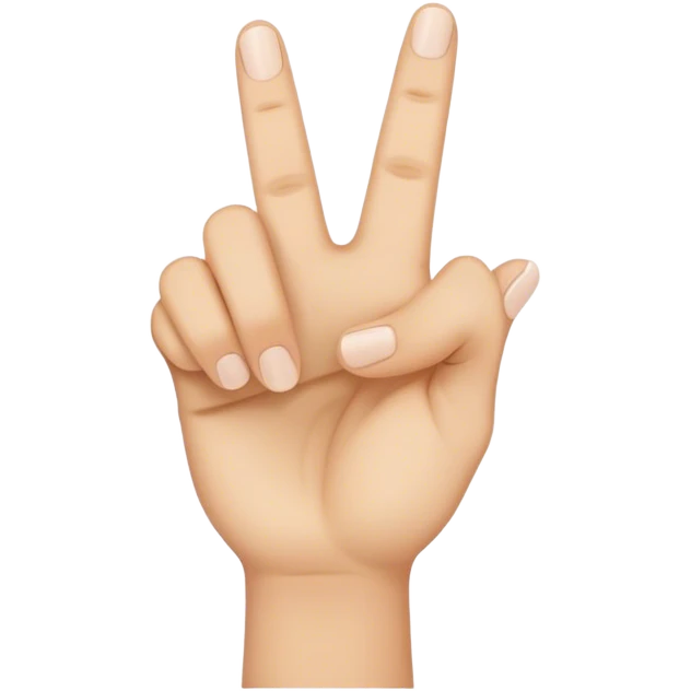 Hand with two fingers in the middle emoji