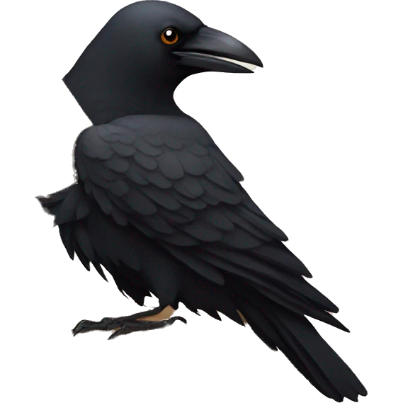 Crow reading a book  emoji