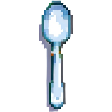 a pixel art icon of a spoon emoji