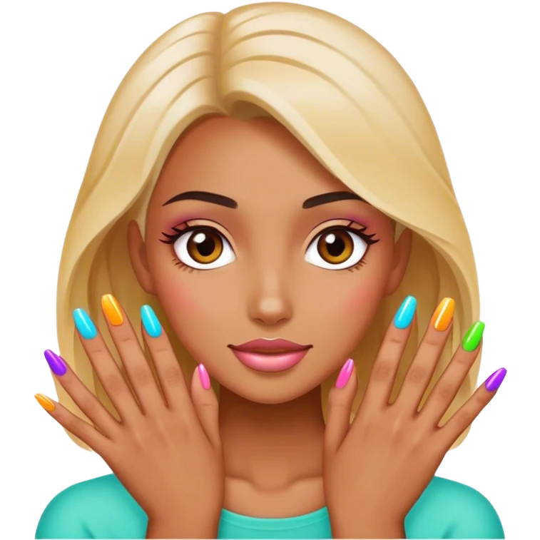 Girl with nails emoji