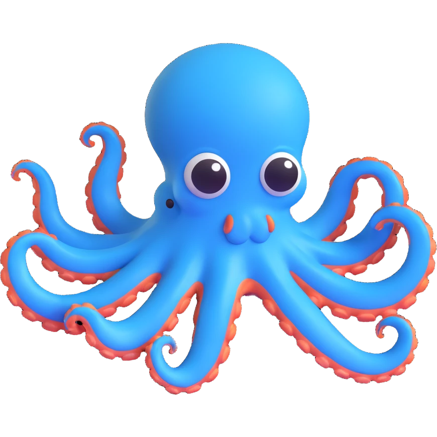blue octopus emoji