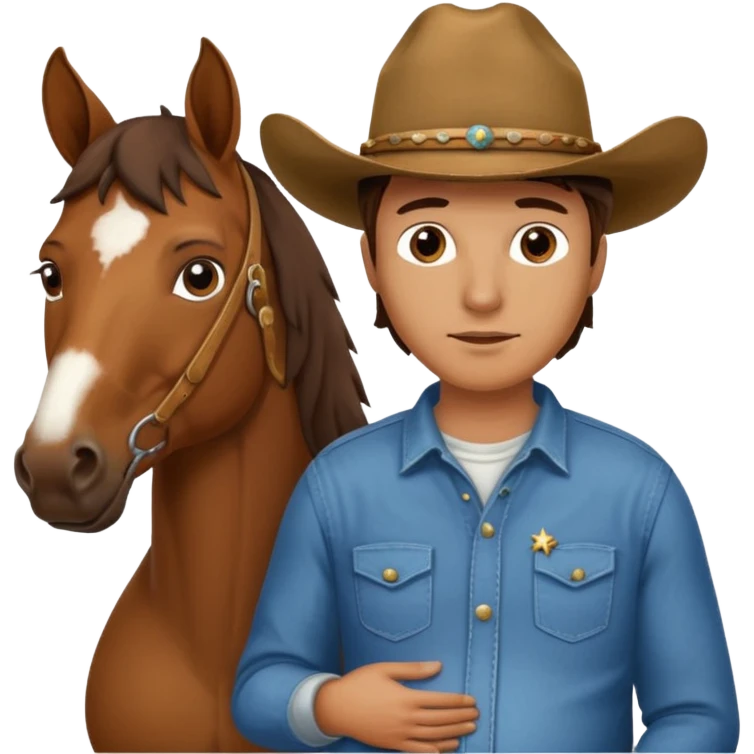 pregnant man with horse emoji