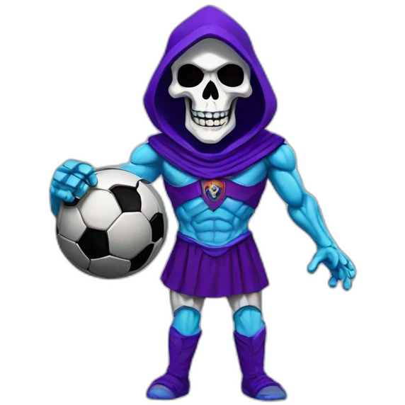 skeletor with argentinian soccer t-shirt emoji