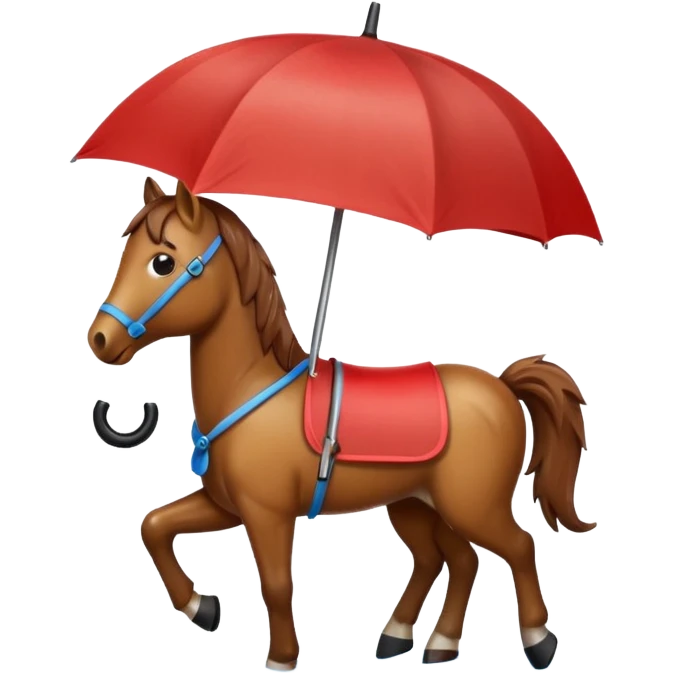 horse with umbrella emoji