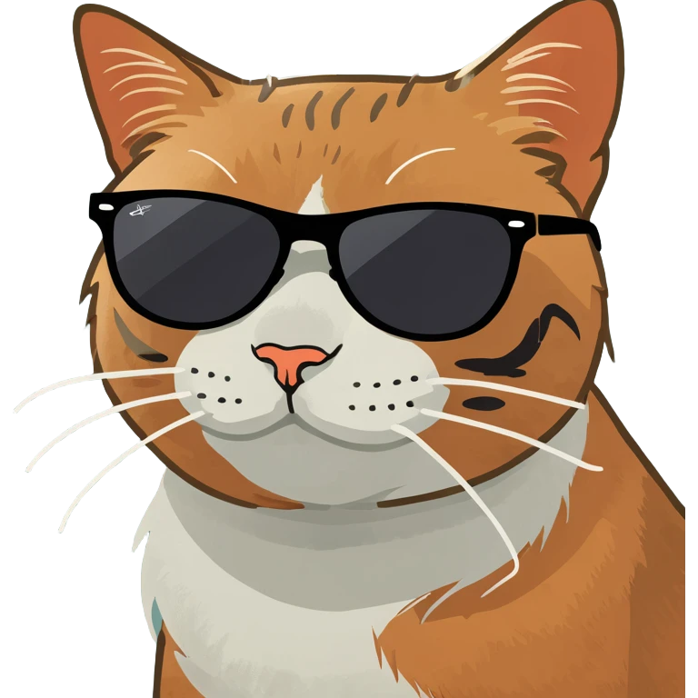 Cat with sunglasses emoji