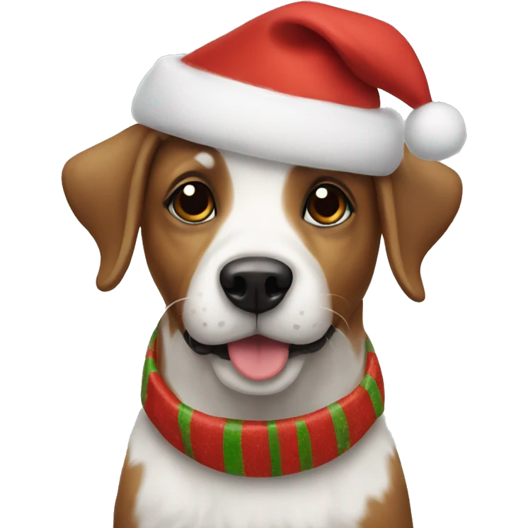 Christmas dog emoji