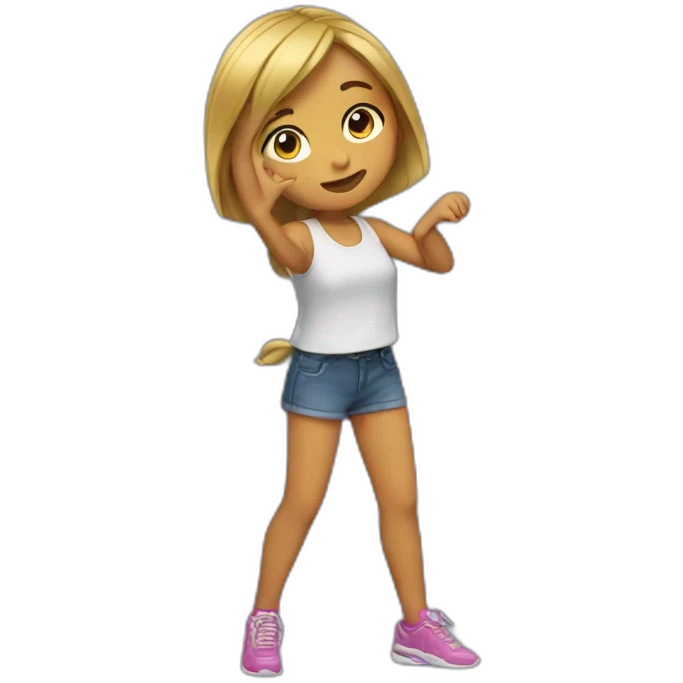 Fille-dab emoji