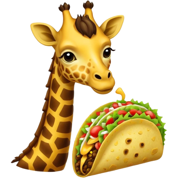 taco eating giraffe emoji