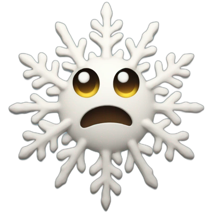mad snow flake emoji
