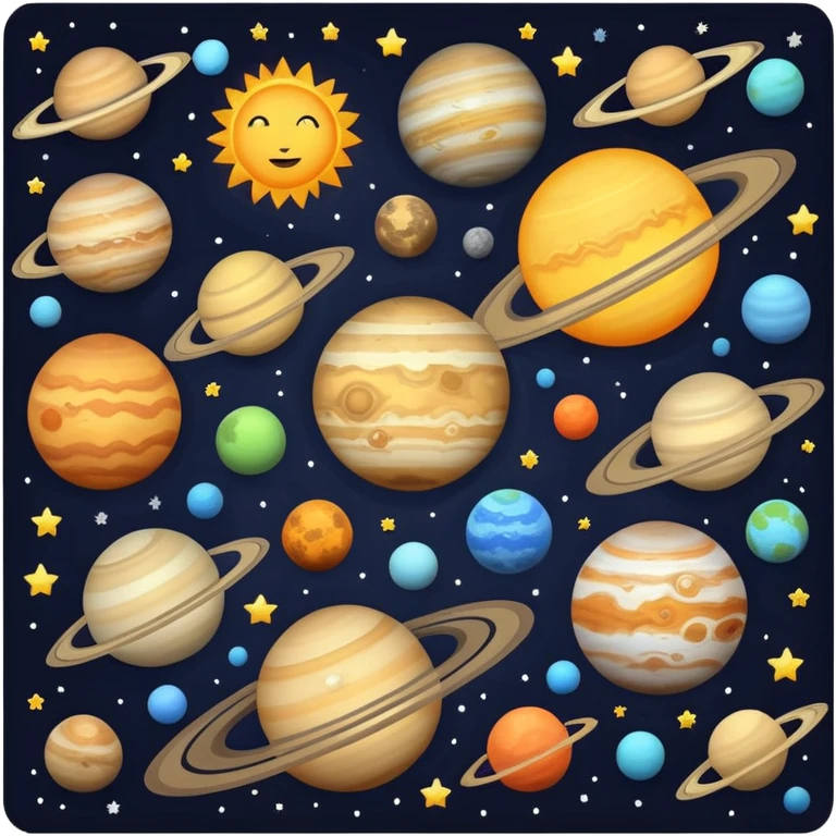 The solar system emoji