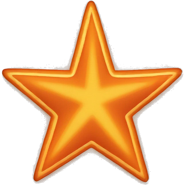 one plain neon orange star emoji