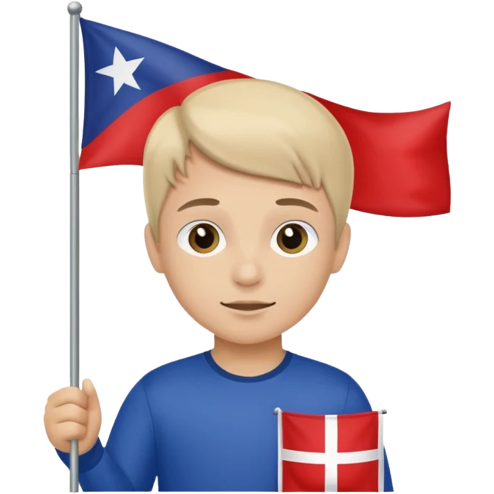 Flag holder kid emoji