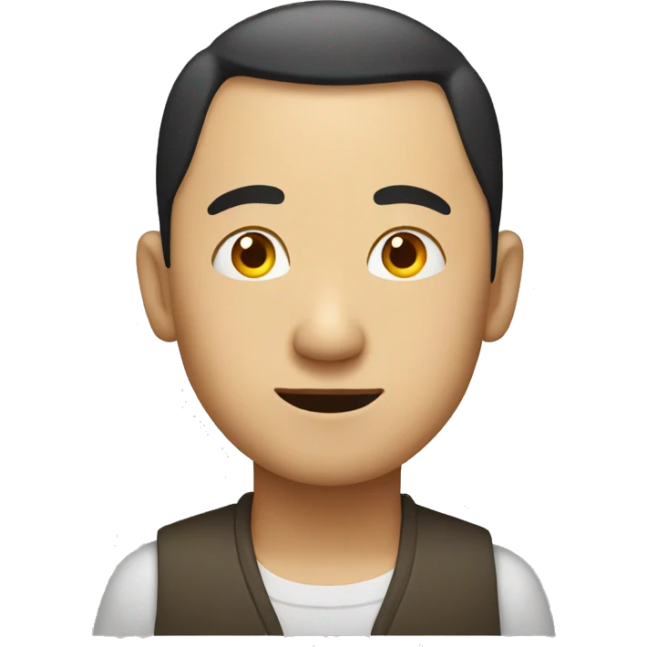 Chinese man looking for food emoji