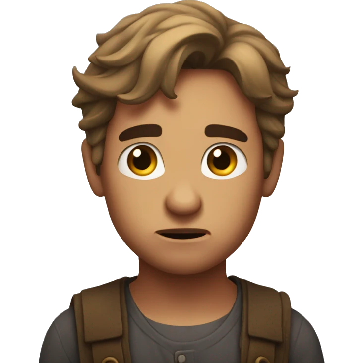Caleb making a concerned face emoji