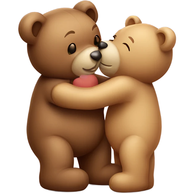 teddy bear kissing another teddy bear emoji