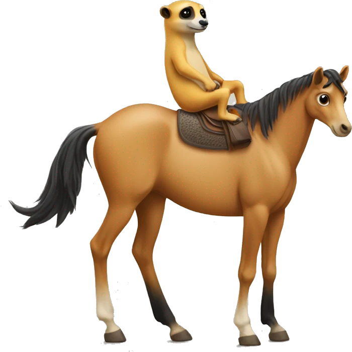A horse with a meerkat on top emoji