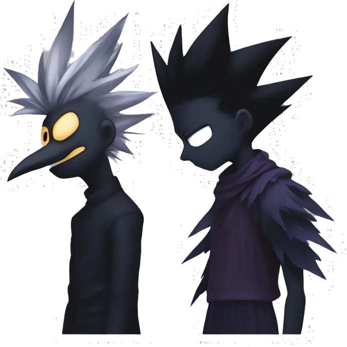 Fumikage Tokoyami and dark shadow emoji