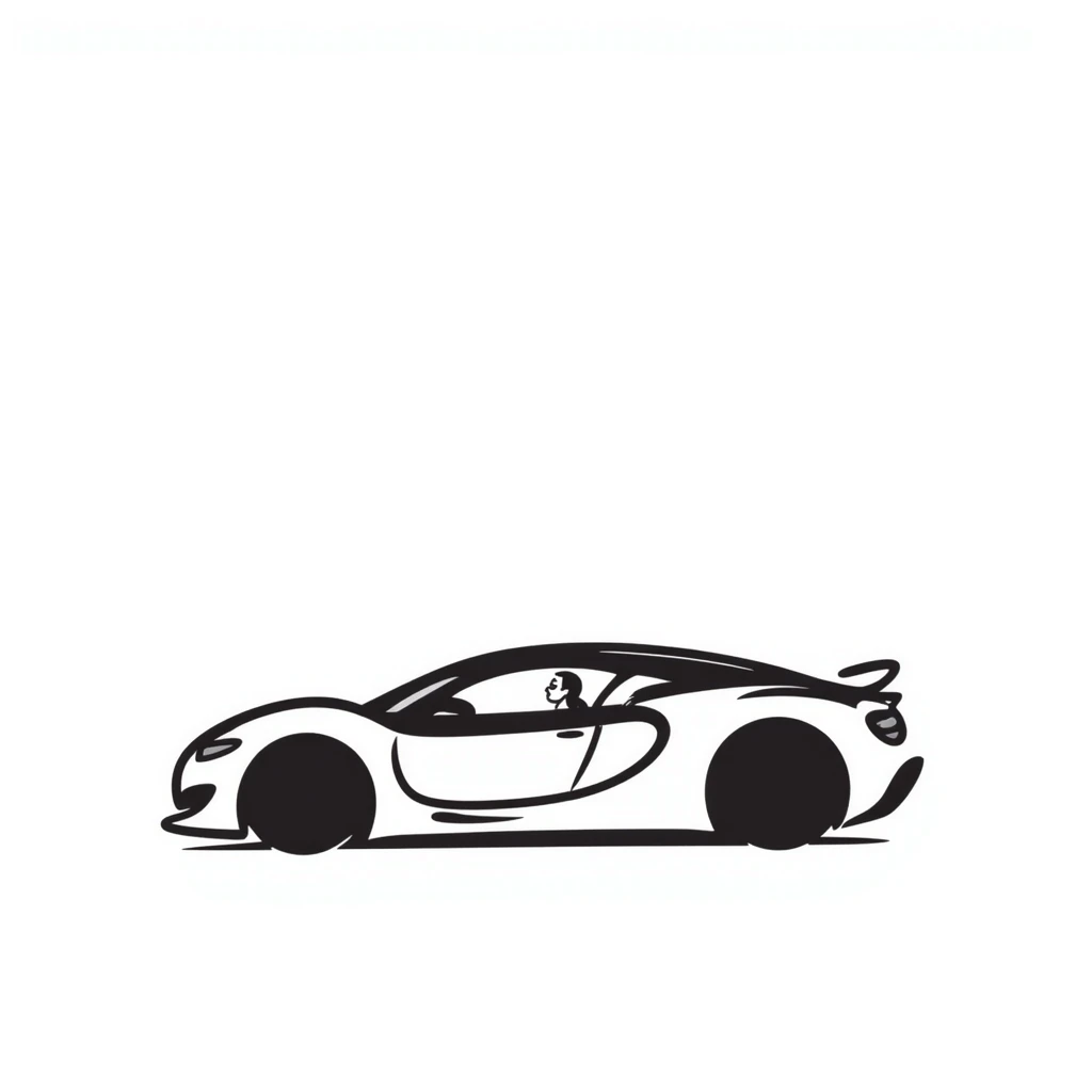 hand-drawn Bugatti Chiron emoji