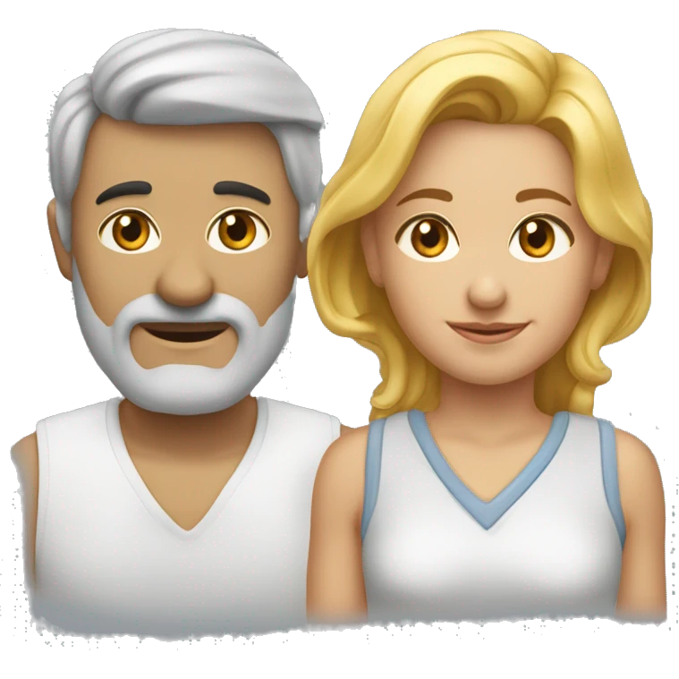 Светлокожая кудрявая девушка с темными волосами emoji