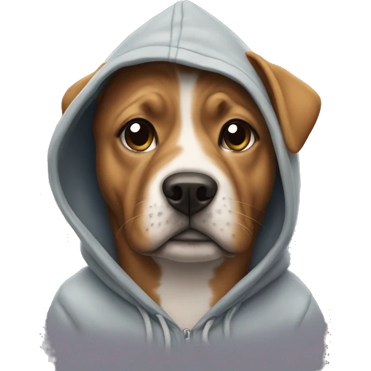dog wearing a hoodie emoji
