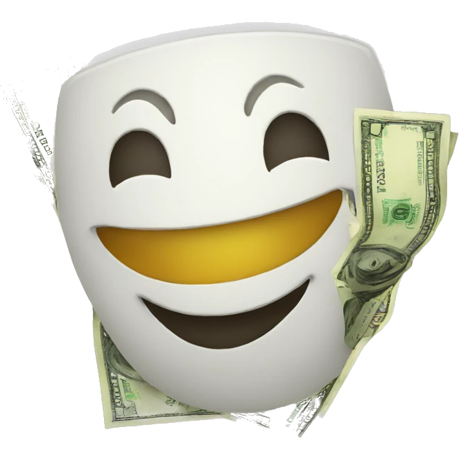 happy emoji playing casino money winning emoji