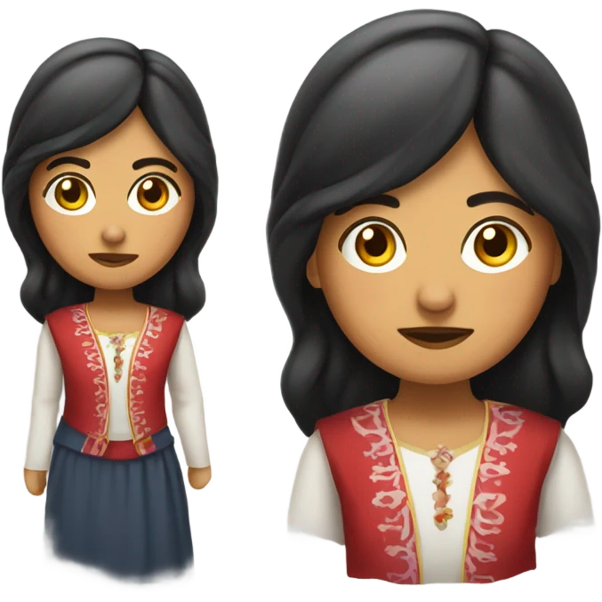 Mujer malvada morena y peruana emoji