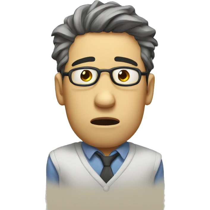 exhausted student  emoji
