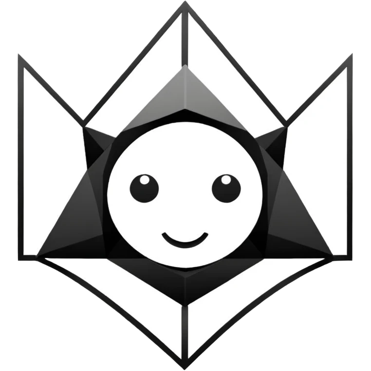 image with organizated lines , black and white emoji