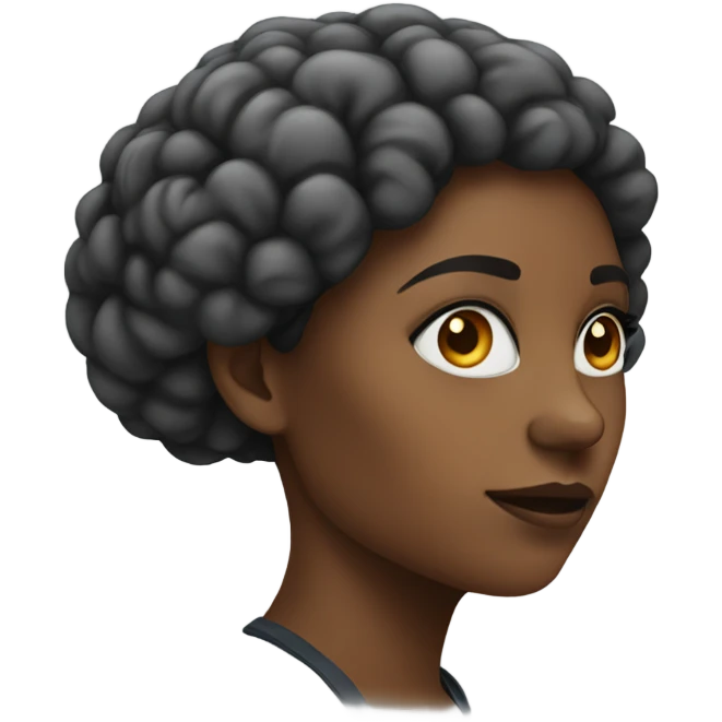 black woman with brain-power emoji