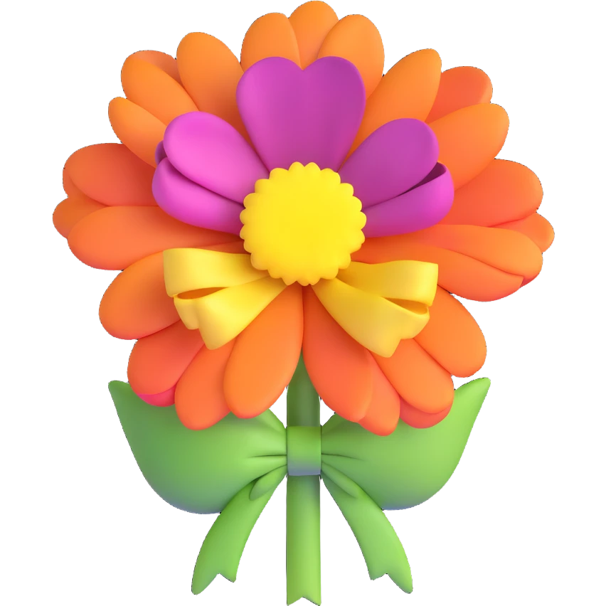flower with a bow emoji