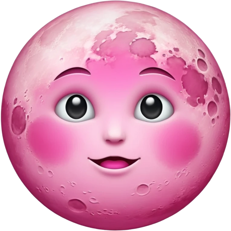 Pink moon emoji