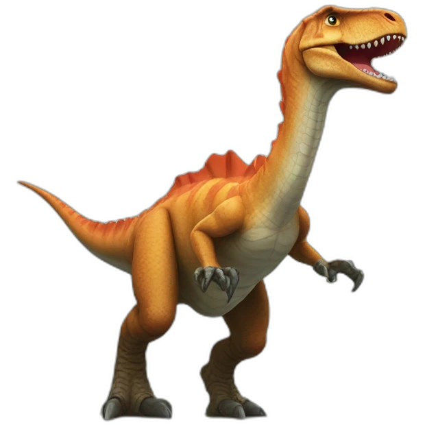 Une Tortum sur un dinossaure emoji
