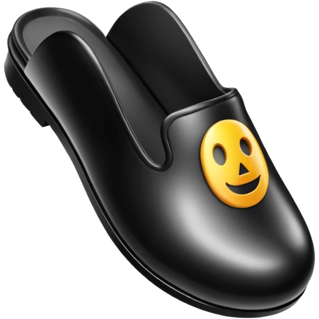 black plastic slipper emoji