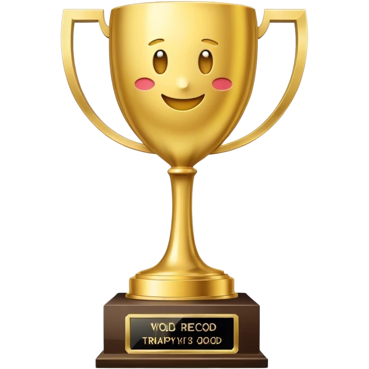 World record trophy that has a message emoji  emoji