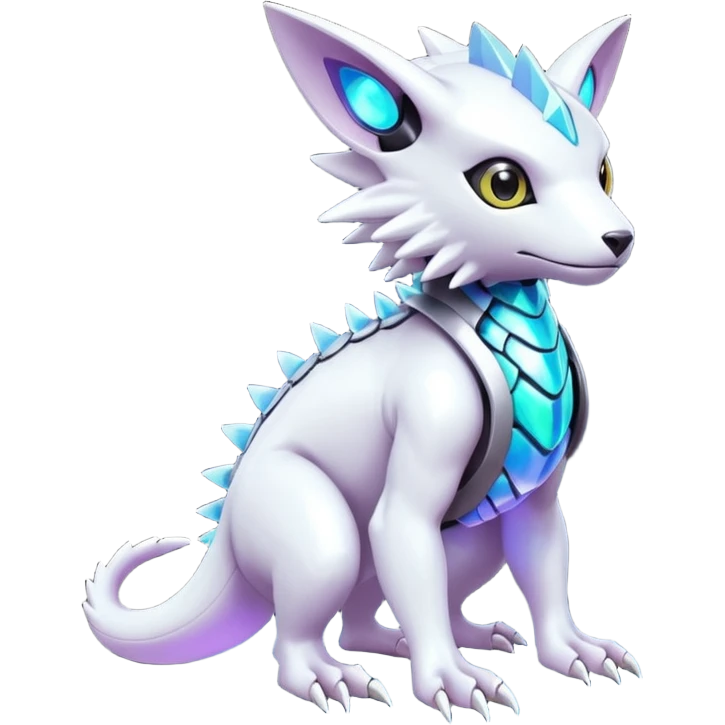  exotic futuristic modern cyber-Fakémon-Digimon-Trico-creature emoji